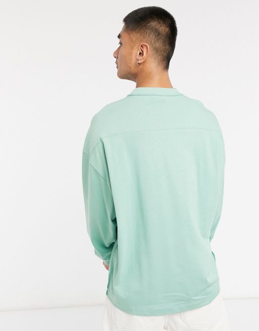 ASOS Oversized Long Sleeve T-shirt With 3/4 Sleeve In Heavyweight