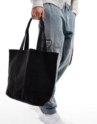 ASOS DESIGN oversized heavyweight cotton tote bag in black