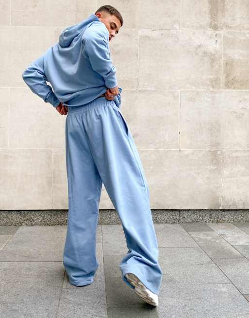 ASOS DESIGN oversized heavyweight sweatpants in blue - part of a set -  MBLUE | ASOS