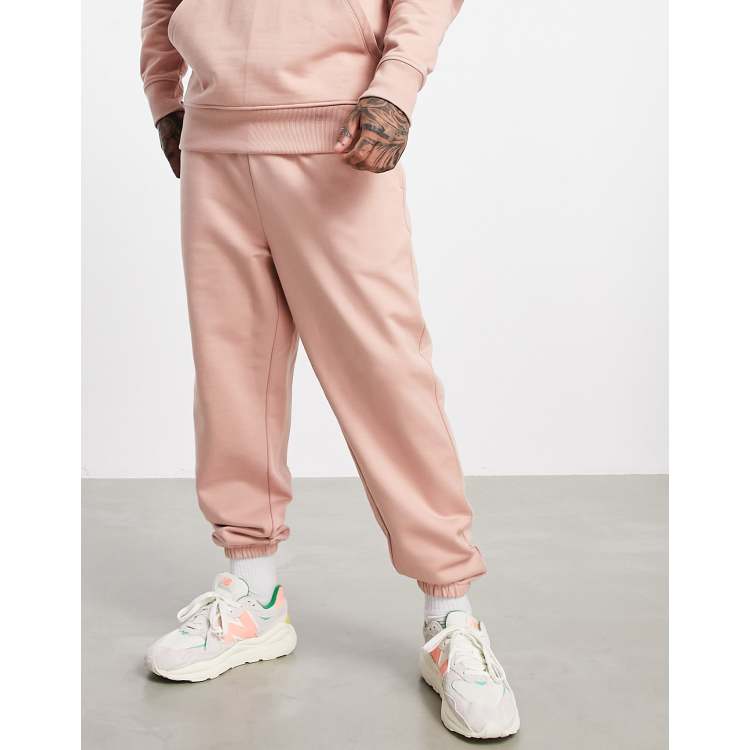 Oversized Tapered Sweatpants Pink