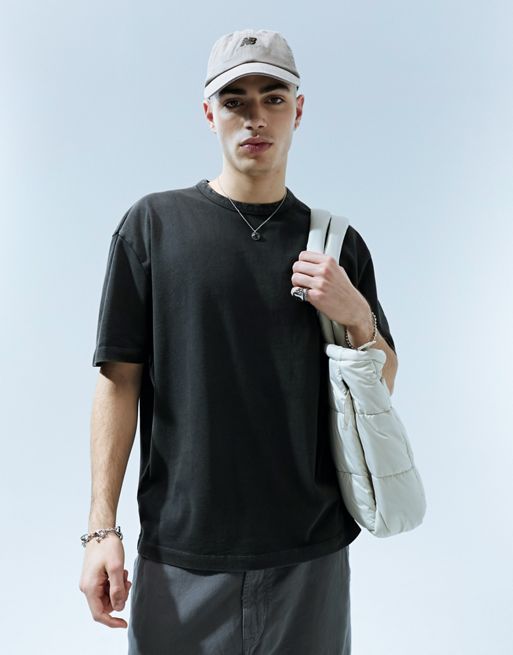 ASOS DESIGN oversized heavyweight t-shirt in washed black