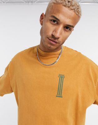 ASOS DESIGN oversized heavyweight t-shirt with small chest historic ...