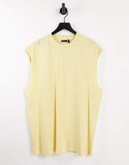 ASOS DESIGN - Oversized hemd in geel met wassing