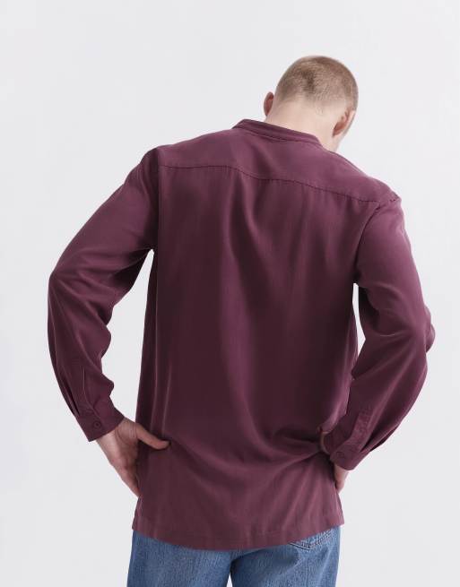 ASOS DESIGN oversized henley-skjorte i mauve, 7 af 10