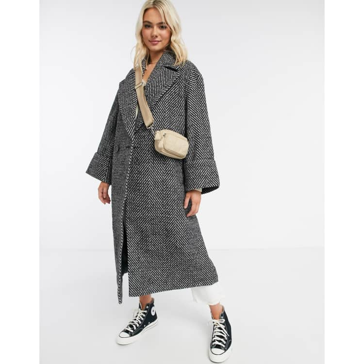 Herringbone oversized coat online