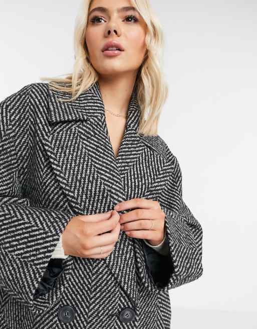 Oversized on sale herringbone coat