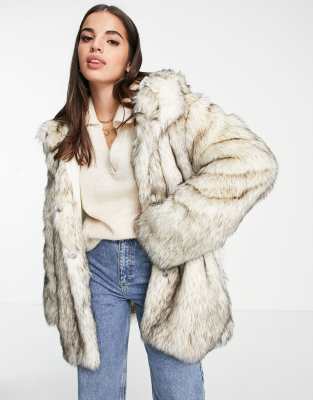 ASOS DESIGN oversized hooded faux fur jacket | ASOS