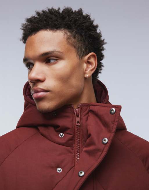 ASOS DESIGN oversized hooded puffer jacket in red, 5 of 5