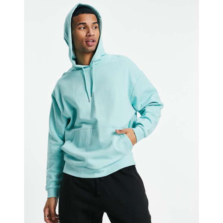 ASOS DESIGN oversized hoodie in aqua blue