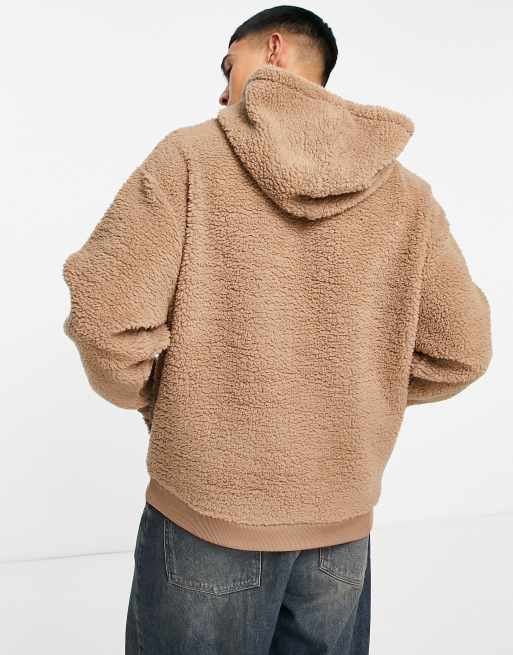 ASOS DESIGN oversized hoodie in beige