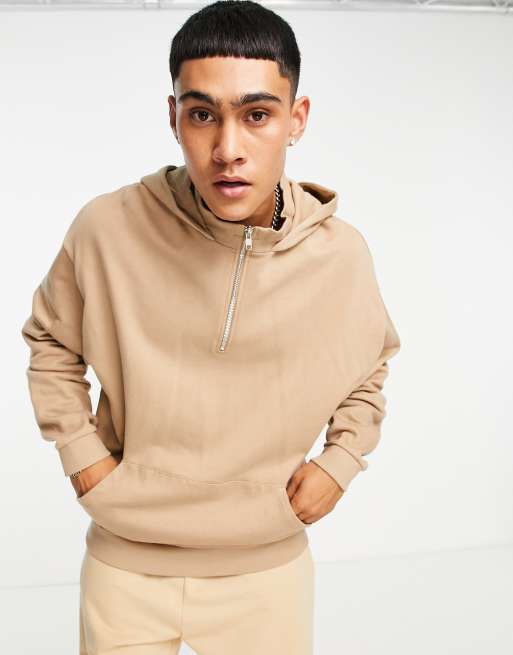 ASOS DESIGN oversized hoodie in beige