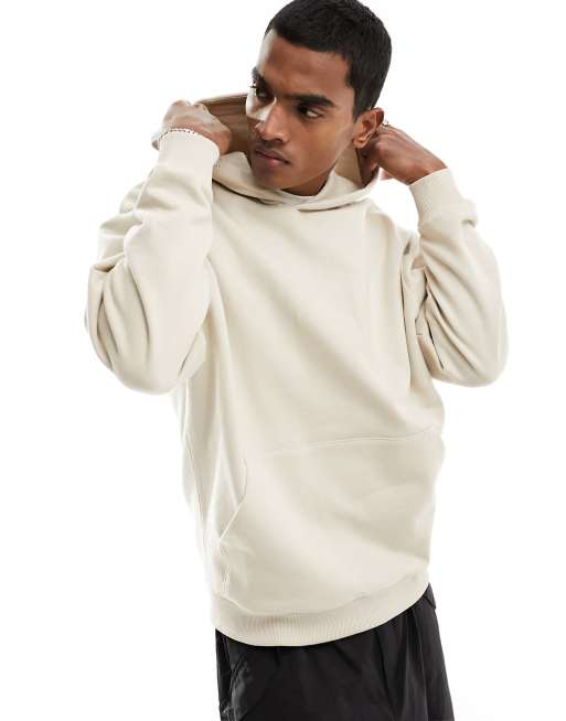 ASOS DESIGN oversized hoodie in beige