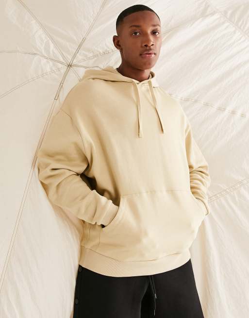 ASOS DESIGN oversized hoodie in beige with mystical back print