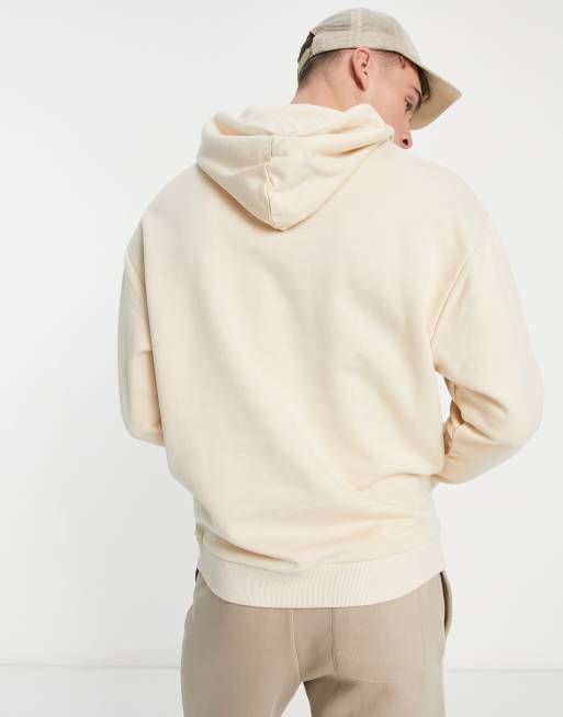ASOS DESIGN oversized hoodie in beige with Tampa print, 2 of 4