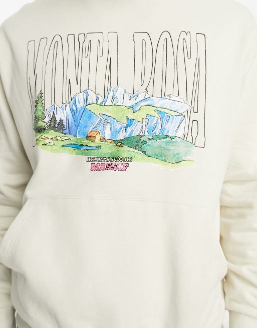 Mountain printed sweatshirt sales