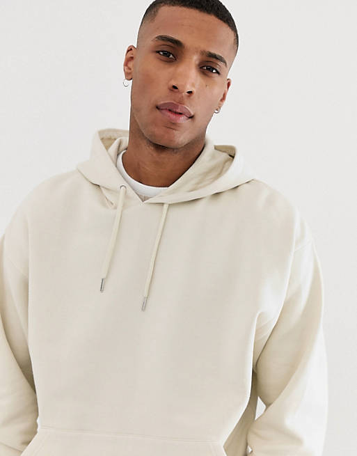 ASOS DESIGN oversized hoodie in beige | ASOS