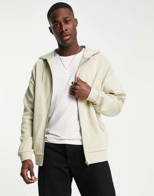 ASOS DESIGN oversized hoodie in beige