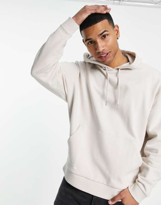 ASOS DESIGN oversized hoodie in beige | ASOS