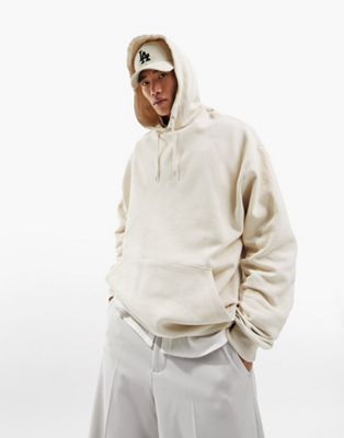 ASOS DESIGN oversized hoodie in beige - ASOS Price Checker