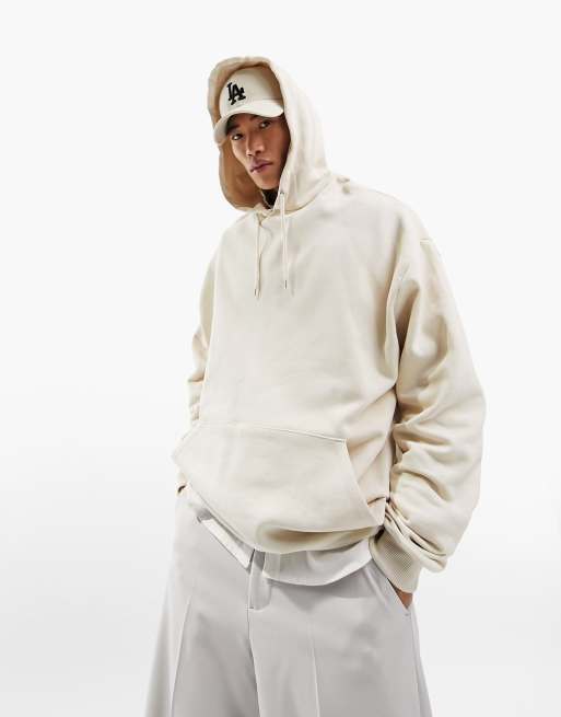 ASOS DESIGN oversized hoodie in beige