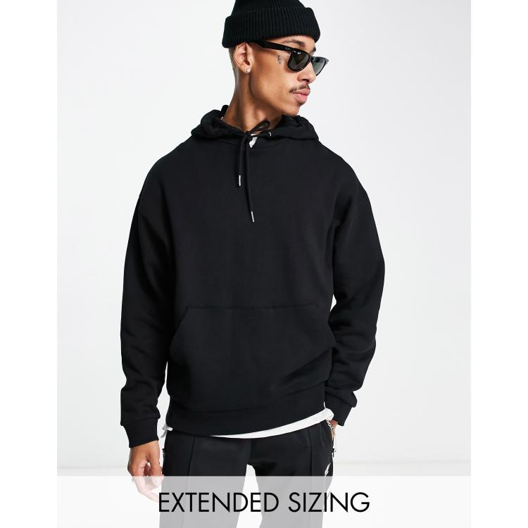 ASOS DESIGN oversized hoodie in black - BLACK