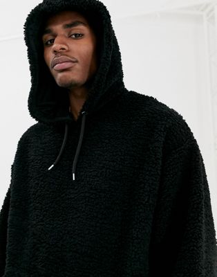 mens black borg hoodie