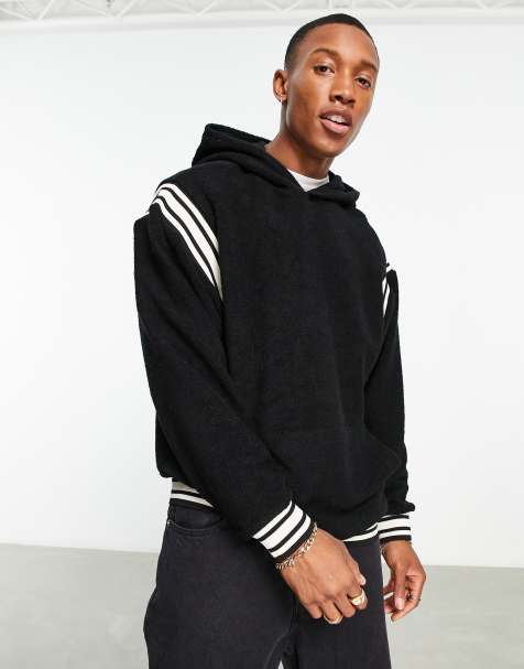 ASOS CROOKED TONGUES unisex oversized hoodie in black with embroidery -  part of a set