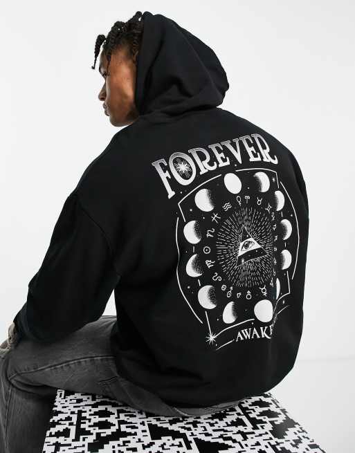ASOS DESIGN oversized set in black with mystical back print | ASOS