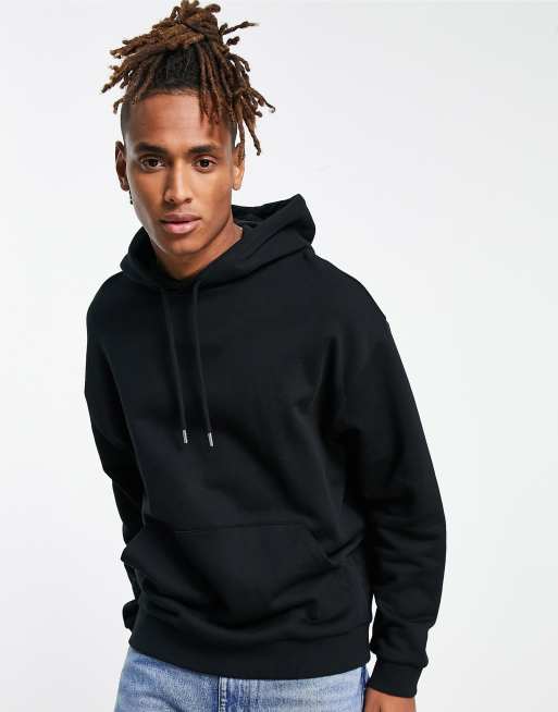 ASOS DESIGN oversized hoodie in black with photographic back print