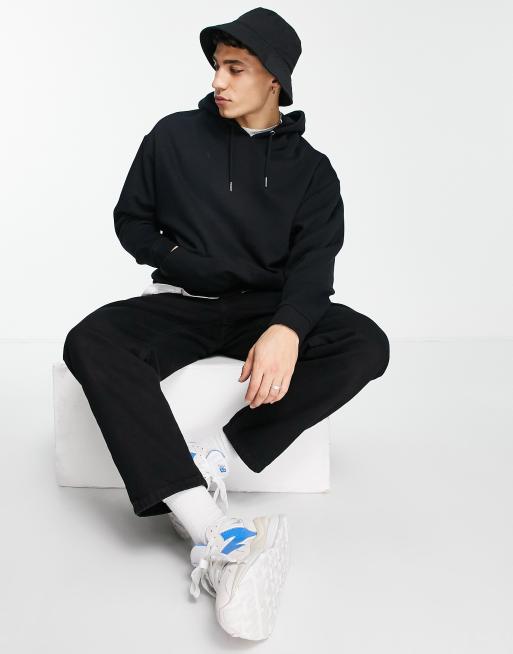 ASOS DESIGN oversized hoodie in black with tiger back print | ASOS