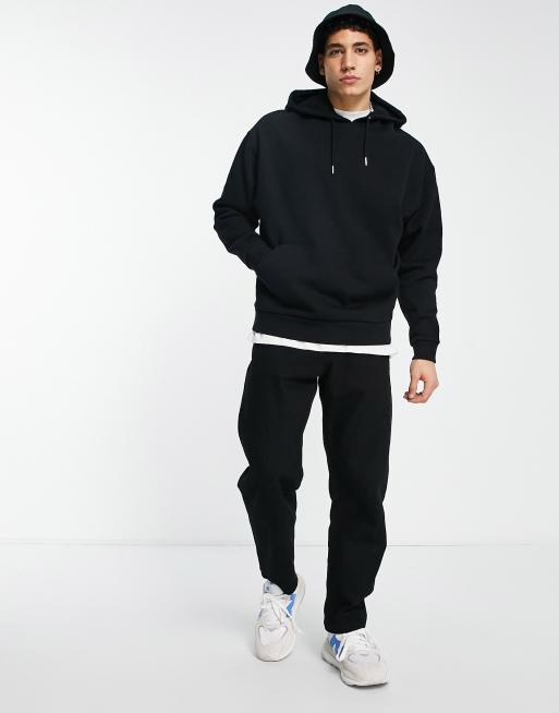 ASOS DESIGN oversized hoodie in black with tiger back print | ASOS