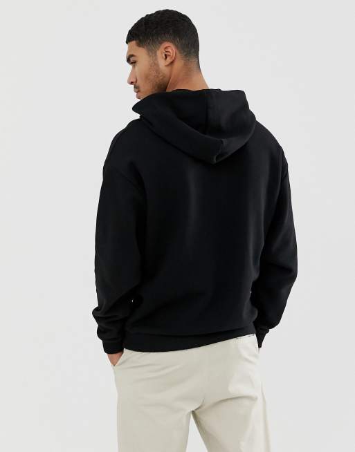 ASOS DESIGN oversized hoodie in black