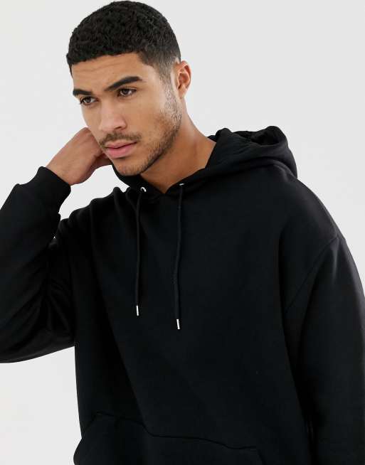 ASOS DESIGN oversized hoodie in black