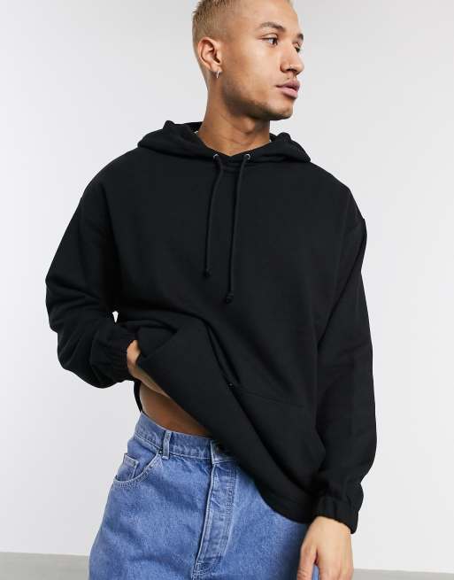 Asos Design Oversized Hoodie In Black Asos