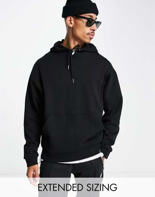  Other Stories Oversized Hooded Boxy Sweatshirt in Black