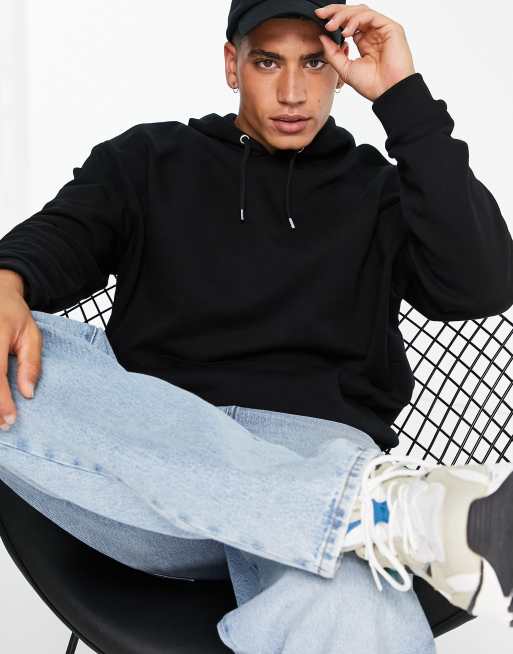 Asos black oversized cheap hoodie