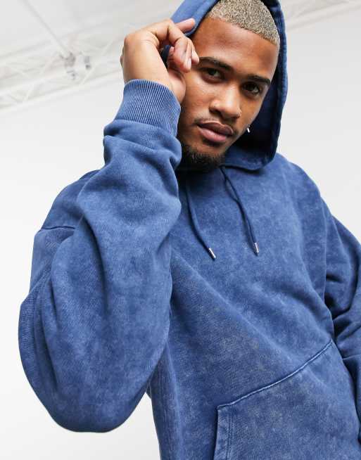 Washed on sale blue hoodie