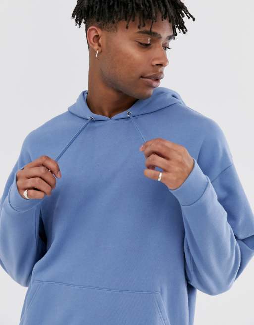 ASOS DESIGN oversized hoodie in turquoise blue