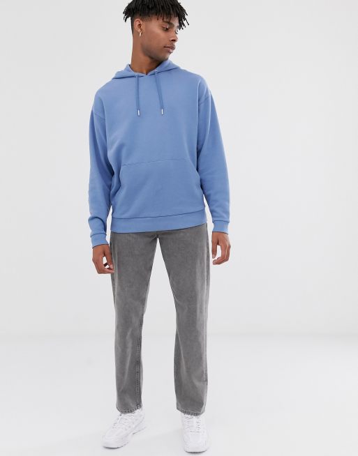 ASOS DESIGN oversized hoodie in turquoise blue