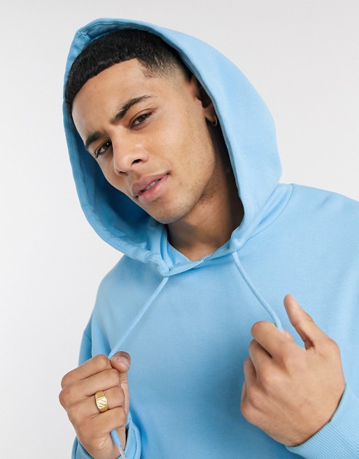 ASOS DESIGN oversized hoodie in blue