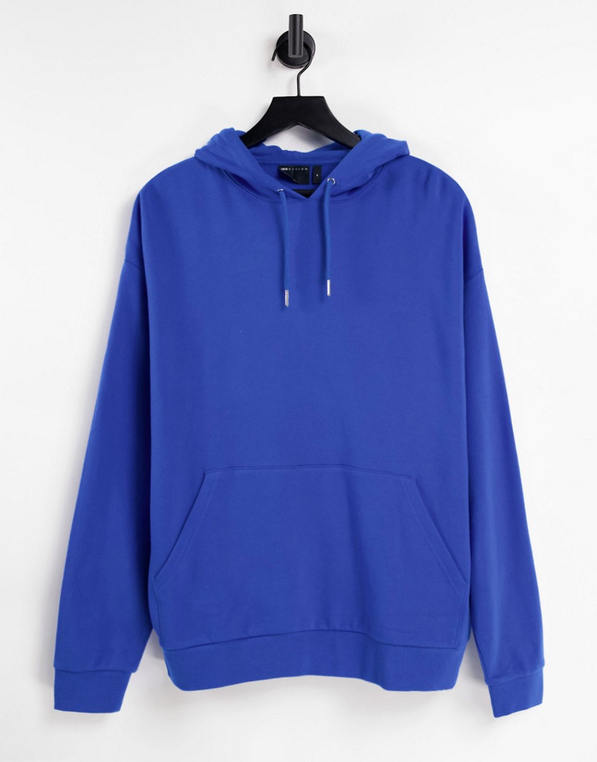 ASOS DESIGN oversized hoodie in blue-Blues