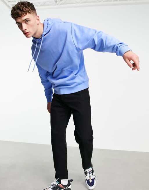 ASOS DESIGN oversized hoodie in blue, 3 of 4