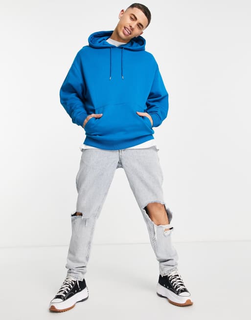 ASOS DESIGN oversized hoodie in blue