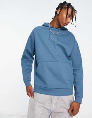 ASOS DESIGN oversized hoodie in blue - ASOS Price Checker