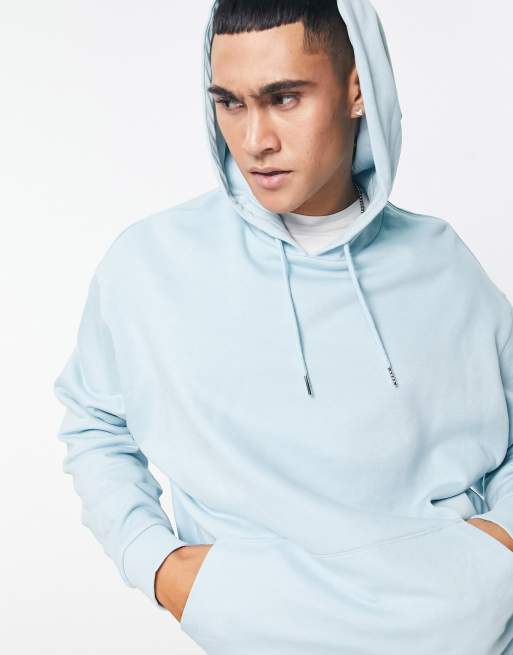 Oversized light blue hoodie hot sale