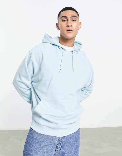 Mens Light Blue Oversized Hoodie