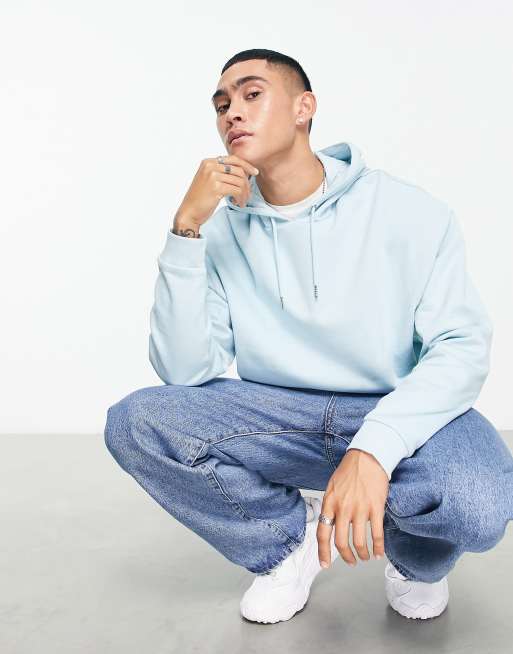 ASOS DESIGN oversized hoodie with drawstring waist in blue - part of a set