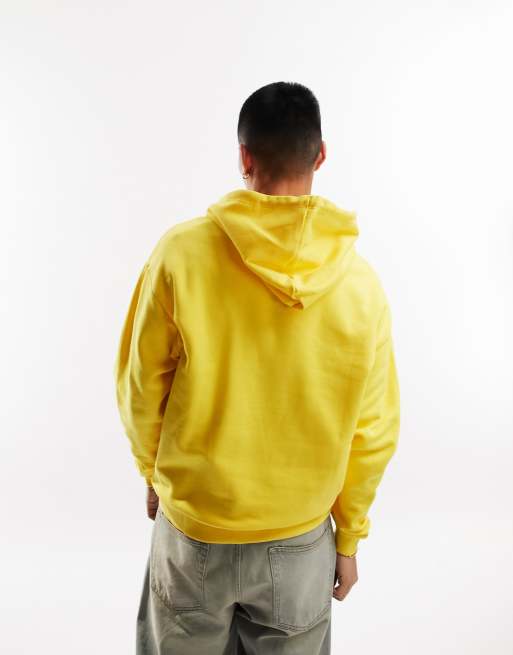 ASOS DESIGN oversized hoodie in bright mustard yellow