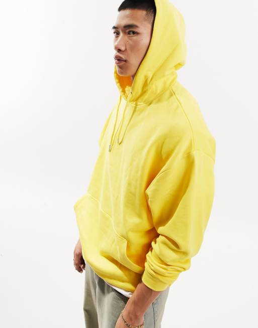 ASOS DESIGN oversized hoodie in bright mustard yellow