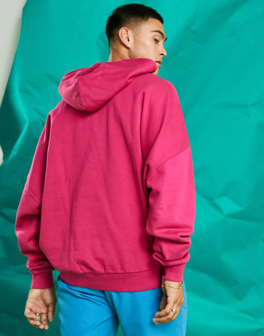 ASOS DESIGN oversized hoodie in bright pink part of a set ASOS